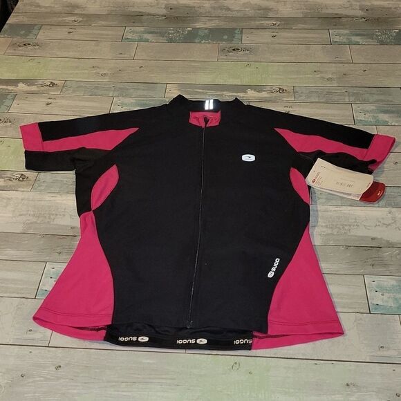 SUGOi Evolution Pink & Black Jersey sz Large NWT - Picture 1 of 3